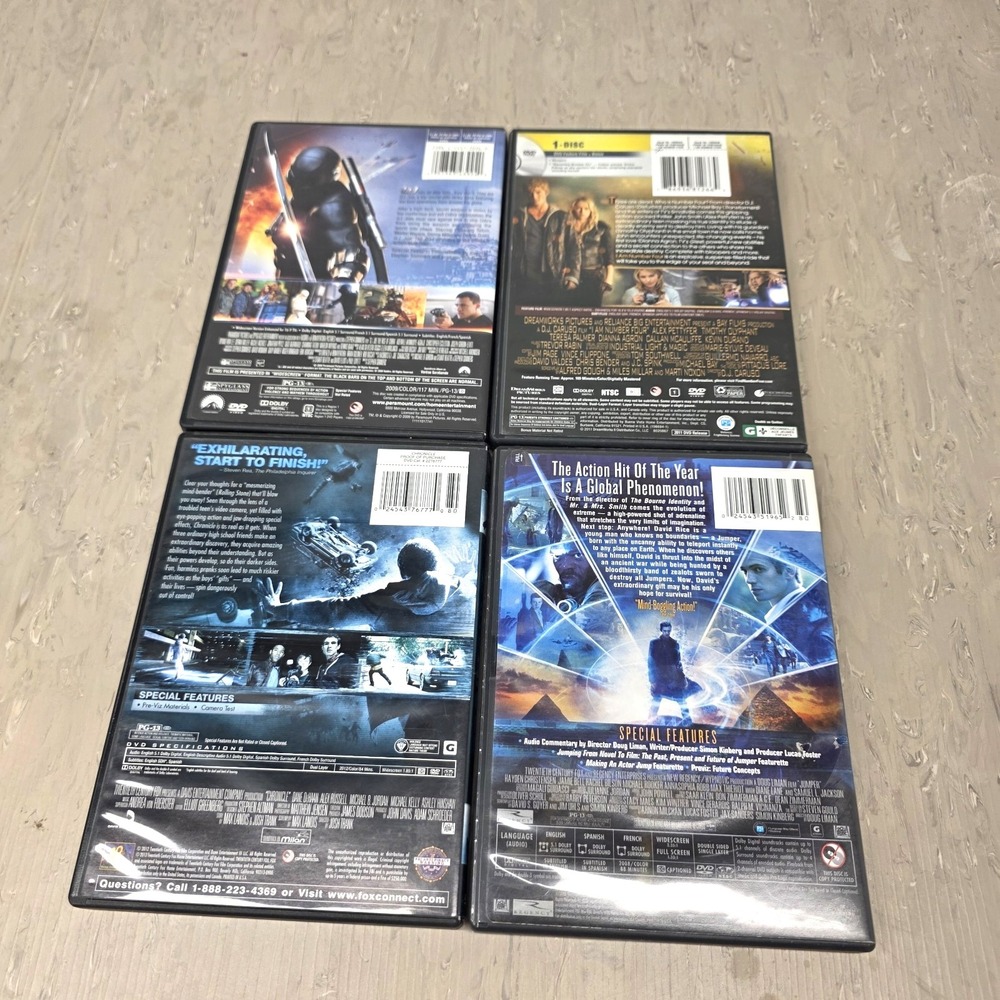 Sci-Fi Action DVD Lot of 4 - Jumper, Chronicle, I Am Number Four, G.I. Joe - Picture 2 of 3